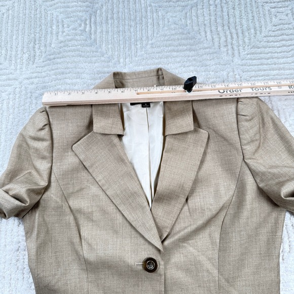 Alex Marie Blazer Women's 8 Beige Linen Blend Work Office Capsule Chic Business - Picture 8 of 11